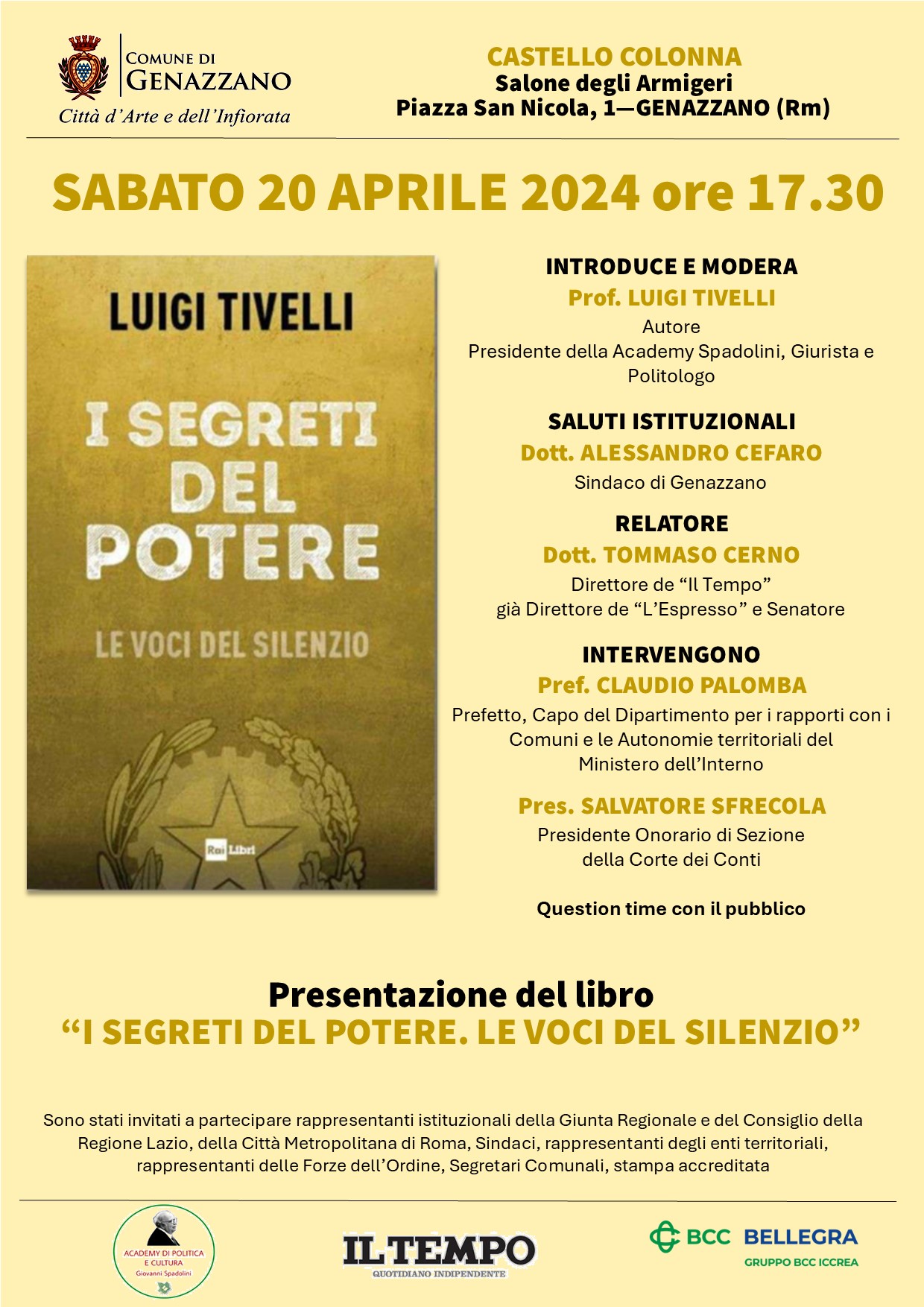 Presentazione del Libro " I Segreti del Potere. Le Voci del Silenzio"